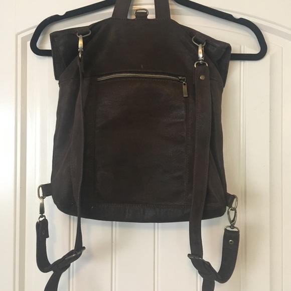 Brown Leather Backpack - Picture 3 of 5